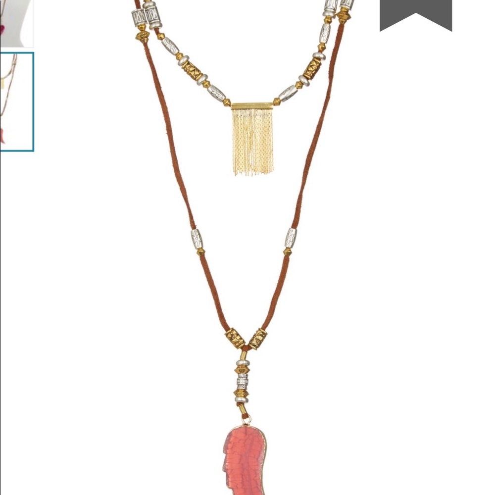 Elise. M. Taj Mahal Double Layer  Agate necklace - Picture 8 of 8